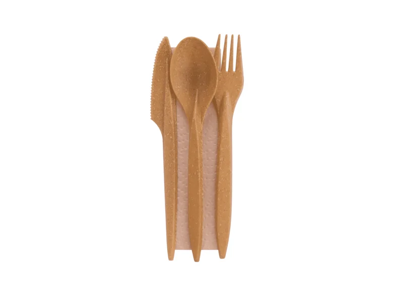 Príborová-sada-bio-kompozit-lyžica-vidlička-nôž-obrúsok-hnedá-18,5-cm_2